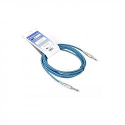 Инструментальный кабель,6,3 джек моно  6,3 джек моно, длина 2 м (синий) INVOTONE ACI1302/B
