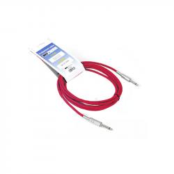 Инструментальный кабель, 6,3 джек моно  6,3 джек моно, длина 2 м (красный) INVOTONE ACI1302/R