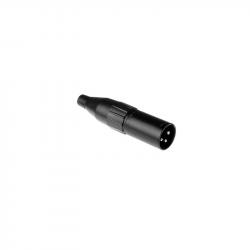 Разъем XLR кабельный папа. 3 контак., штекер, штампованные контакты, цвет - черный AMPHENOL AC3MB