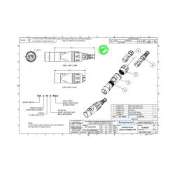 Корпус для кабельного разъема RJ45, серия XLRnet AMPHENOL RJX8MB