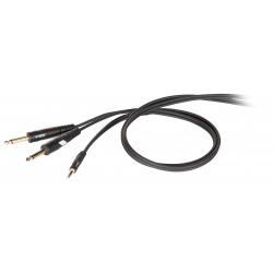 Проф. аудио кабель, стерео мини 3,5мм джек 2х джек 6.3мм, длина 1.8 м DIE HARD DHG545LU18