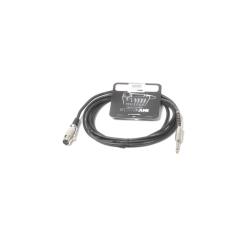 Микpoфонный кабель. 6,3 джек моно  XLR3F (мама), длина 3 м (черный) INVOTONE ACM1003/BK