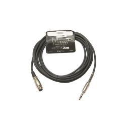 Микpoфонный кабель 6.3 джек стерео  XLR3F (мама), длина 5м (черный) INVOTONE ACM1005FS/BK