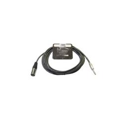 Микpoфонный кабель, 6,3 джек стерео  XLR3M (папа), длина 5 м (черный) INVOTONE ACM1005S/BK