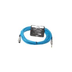 Микpoфонный кабель, 6,3 джек моно  XLR3F (мама), длина 6 м (синий) INVOTONE ACM1006/B