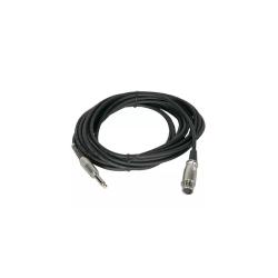 Микpoфонный кабель, 6,3джек моно  XLR3F (мама), длина 6 м (черный) INVOTONE ACM1006/BK