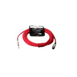 Микpoфонный кабель, 6,3 джек моно  XLR3F (мама), длина 6 м (красный) INVOTONE ACM1006/R