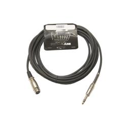 Микpoфонный кабель, 6,3 джек стерео  XLR3F (мама), длина 10 м (черный) INVOTONE ACM1010FS/BK
