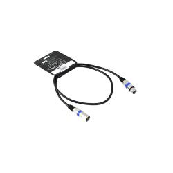Микpoфонный кабель, XLR F  XLR M длина 1 м (черный) INVOTONE ACM1101/BK