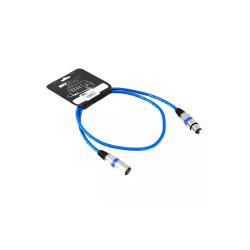 Микpoфонный кабель, XLR F  XLR M длина 2 м (синий) INVOTONE ACM1102/B