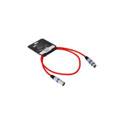 Микpoфонный кабель, XLR F  XLR M длина 2 м (красный) INVOTONE ACM1102/R