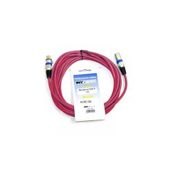 Микpoфонный кабель, XLRF  XLRM длина 5 м (красный) INVOTONE ACM1105/R