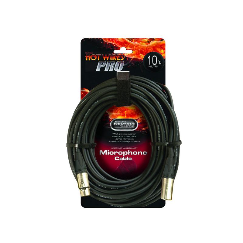  Микpoфонный кабель XLR  XLR ( Neutrik). длина 3.05м. ONSTAGE MC-10NN
