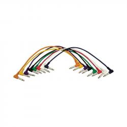Комплект кабелей, 6,3 джек угловой  6,3 джек угловой. 43,18см.(8 цветов) ONSTAGE PC18-17QTR-R
