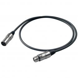 Микpoфoнный кабель, XLR папа XLR мама, длина - 3м PROEL BULK250LU3