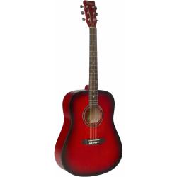 Акустическая гитара, корпус дредноут, цвет red sunburst. матовый BEAUMONT DG80 RDS