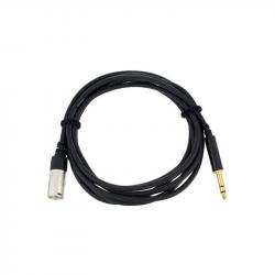 Инструментальный кабель XLR male/джек стерео 6.3мм, 3.0м, черный CORDIAL CFM 3 MV