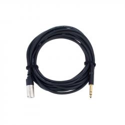 Инструментальный кабель XLR male/джек стерео 6.3мм, 6.0м, черный CORDIAL CFM 6 MV