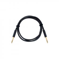 Инструментальный кабель джек/джек стерео 6.3мм, 1.5м, черный CORDIAL CFM 1.5 VV