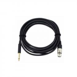 Микрофонный кабель XLR female/джек моно 6.3мм, 5.0м, черный CORDIAL CCM 5 FP