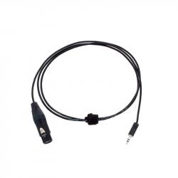 Микрофонный кабель XLR female/мини-джек стерео 3.5мм, разъемы Neutrik, 1.5 м, черный CORDIAL CPM 1.5 FW-BAL