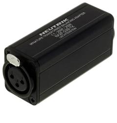 Адаптер-переходник с трансформаторной развязкой, 3-контактный XLR Female «мама» -> RCA Female «мама»... NEUTRIK NA2F-D2B-TX