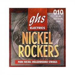Струны для электрогитары; никель; роликовая обмотка; (10-13-17-26-36-46); Nickel Rockers GHS R+RL