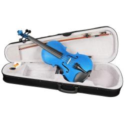 Скрипка размер 4/4, цвет - синий металлик (комплект - кейс + смычок + канифоль)  ANTONIO LAVAZZA VL-20 BL