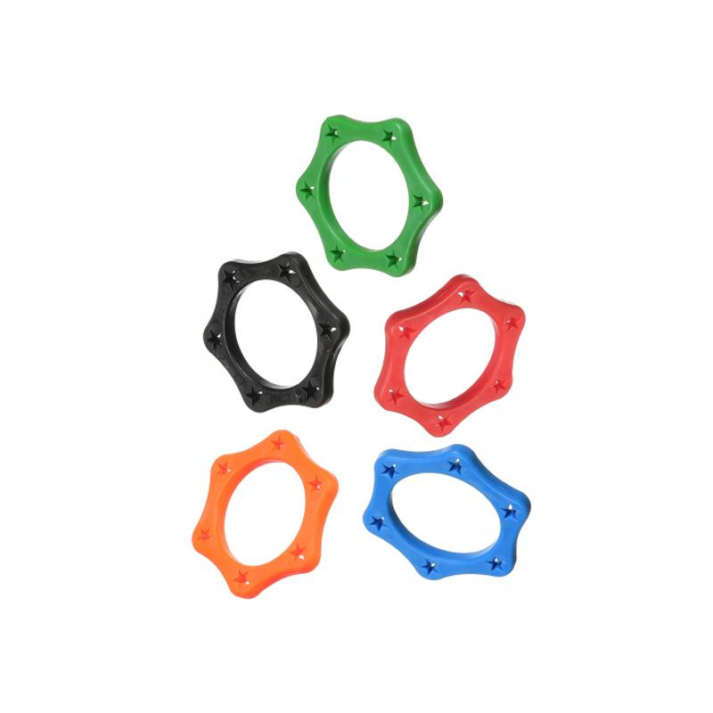  Кольцо для микрофона антискользящее, форма - шестиугольная, набор - 5 шт. диаметр 36мм, разного цвета DEKKO AM-1