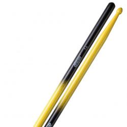 Барабанные палочки цветные, диаметр 14 мм, длина 406 мм, цвет - комбинированный жёлтый, чёрный VIGOR VG-CS3 КЛЁН