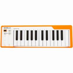 USB MIDI мини-клавиатура, 25 клавиш, цвет оранжевый. ARTURIA Microlab Orange