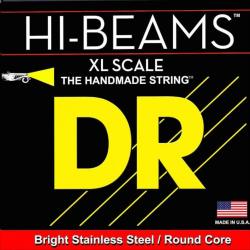 Струны для пятиструнной бас-гитары, серия Hi-beam, обмотка круглого сечения из нержавеющей стали, Medium 5 (XL Scale) 45-125 DR STRINGS LMR5-45