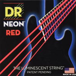 Струны для электрогитар, светящиеся в УФ лучах, цвет Red, 9-42 DR STRINGS NRE-9