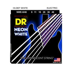 Струны электрических гитар, светящиеся в УФ лучах, цвет White, 9-46 DR STRINGS NWE-9/46