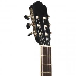 Классическая гитара в топе из ели, задняя дека и обечайки - сапеле, размер: 4/4, цвет - черный STAGG SCL70-BLK