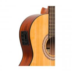 Классическая электроакустическая гитара с активной электроникой в топе из ели, задняя дека и обечайки - сапеле, размер: 4/4, цвет - натуральный STAGG SCL70 TCE-NAT