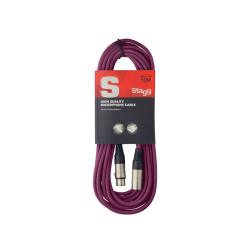 Микрофонный шнур, xlr-xlr, длина 10 метров, цвет фиолетовый STAGG SMC10 CPP