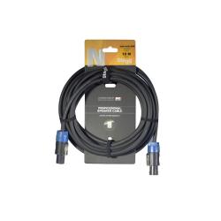 Профессиональный кабель для акустических систем SpeakON/SpeakON.Длина: 10 метров.Цвет: черный STAGG NSP10SS15BR