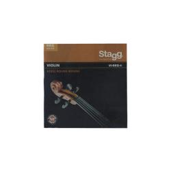 Струны для скрипки 3/4 или 4/4, тонкие (e-009/ a-016/d-021/g-0295), высококачественная шведская сталь STAGG VI-REG-4