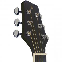 Электроакустическая леворукая гитара аудиториум с вырезом, цвет матовый санберст STAGG SA35 ACE-VS LH