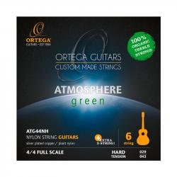 Atmosphere Green Комплект струн для классической гитары, сильное натяжение ORTEGA ATG44NH