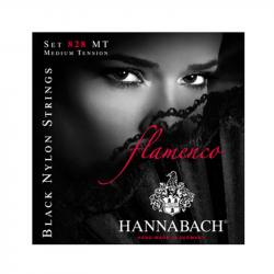 Black FLAMENCO Комплект струн для классической гитары черный нейлон/посеребренные HANNABACH 828MT