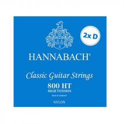 Blue SILVER PLATED Комплект струн (две струны РЕ) для классической гитары. HANNABACH 800HT2D