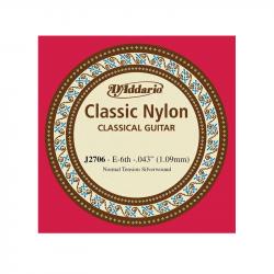 Classical Отдельная 6-ая струна для классической гитары, нейлон, норм. натяжение D'ADDARIO J2706
