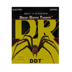 Drop-Down Tuning Комплект струн для электрогитары, никелированные, 11-54 DR STRINGS DDT-11