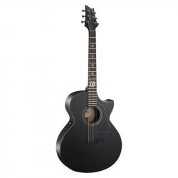 EVL Series Электро-акустическая гитара, с вырезом, черная матовая CORT EVL-A4-BKS