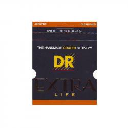 Extra Life Комплект струн для акустической гитары DR STRINGS EXR-12