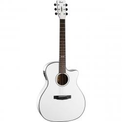 Grand Regal Series Электро-акустическая гитара, с вырезом, белая CORT GA5F-WH