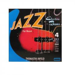 Jazz Flat Wound Комплект струн для бас-гитары, никель, плоская оплетка, 44-96 THOMASTIK JF364