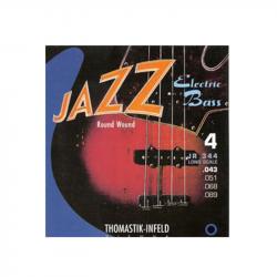 Jazz Round Wound Комплект струн для бас-гитары, никель, круглая оплетка, 43-89 THOMASTIK JR344